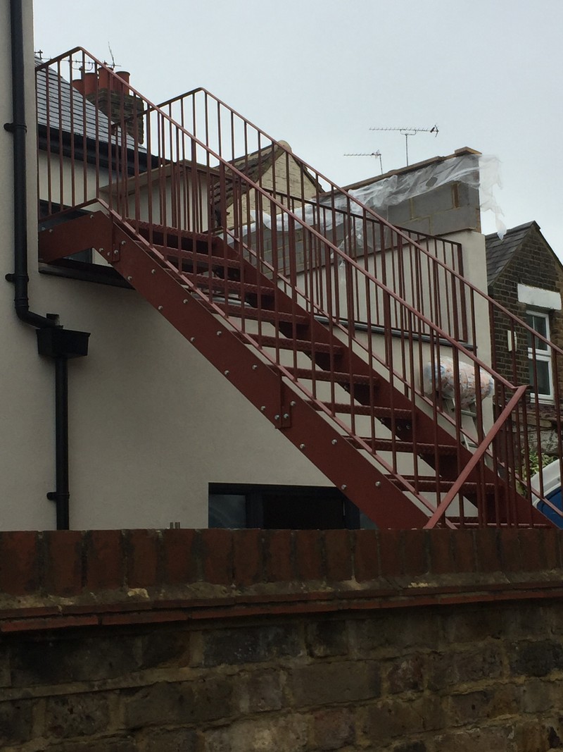 Fire escape stairs